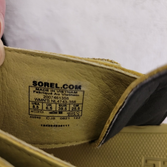 Sorel Women's Explorer Blitz Stride Sandals Olive and Black - Picture 6 of 9